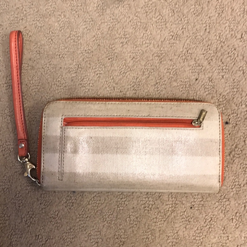 fossil tan and coral large wallet